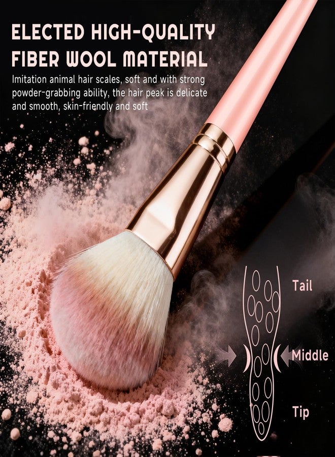 CLRDZN 70Pcs Makeup Brushes Set, Pink Professional Makeup Brush Set Multi-functional Makeup Brush Kit, Eye and Face Makeup Brushes & Tools, Premium Synthetic Facial Makeup Accessories - Image 3