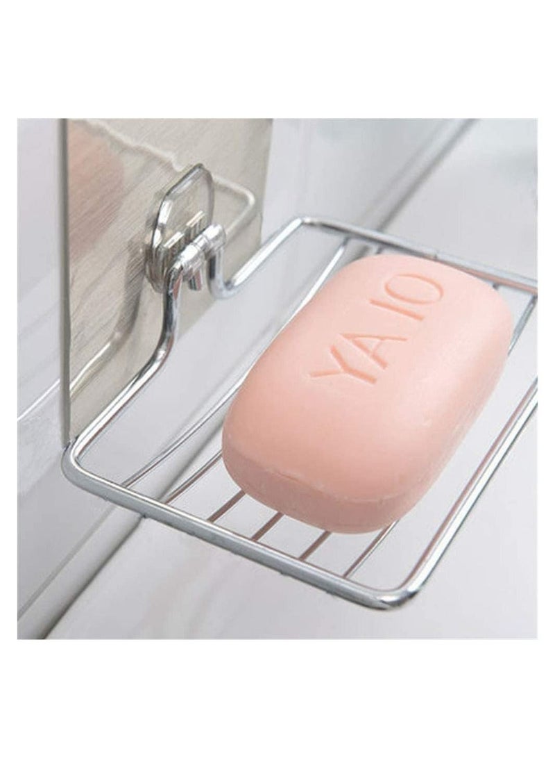 رات سو 2 حامل للصابون قوي مثبت على الحائط بلاصق ذاتي من الفولاذ المقاوم للصدأ لتخزين الصابون والإسفنج في المنزل والمطبخ والحمام والدش - Image 4