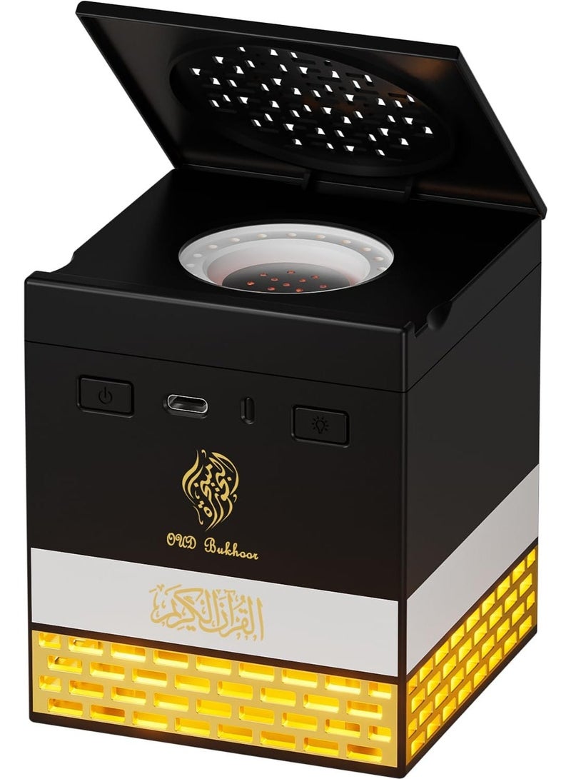 UV Enterprises Kaaba Quran and Bakhoor Night Light, APP Controlled Remote Control Speaker Azan Bluetooth Speaker Dimmable Color Changing - Image 2