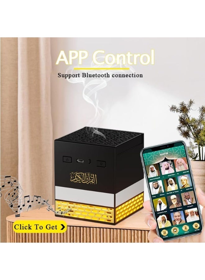 UV Enterprises Kaaba Quran and Bakhoor Night Light, APP Controlled Remote Control Speaker Azan Bluetooth Speaker Dimmable Color Changing - Image 3