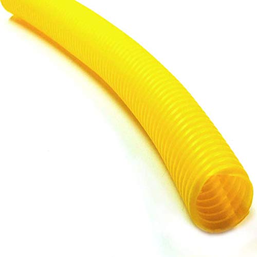 Electriduct 1/4" Split Wire Loom Tubing Polyethylene Corrugated Flexible Conduit (0.25 Inch ID) - Yellow - 100 Feet - Image 1