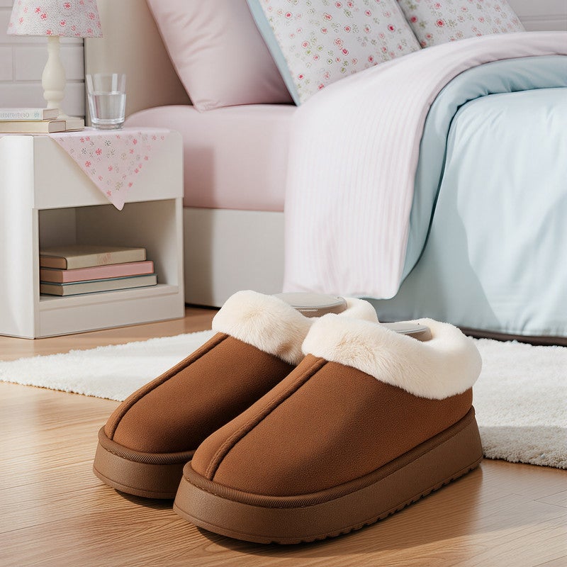 Lucky Kids Women’s Fuzzy Winter Slippers, Plush Faux Fur House Shoes with Memory Foam, Cozy Warm Indoor Slip-On Slippers with Non-Slip Sole, Cute Fluffy Home Shoes for Girls & Ladies - Image 5