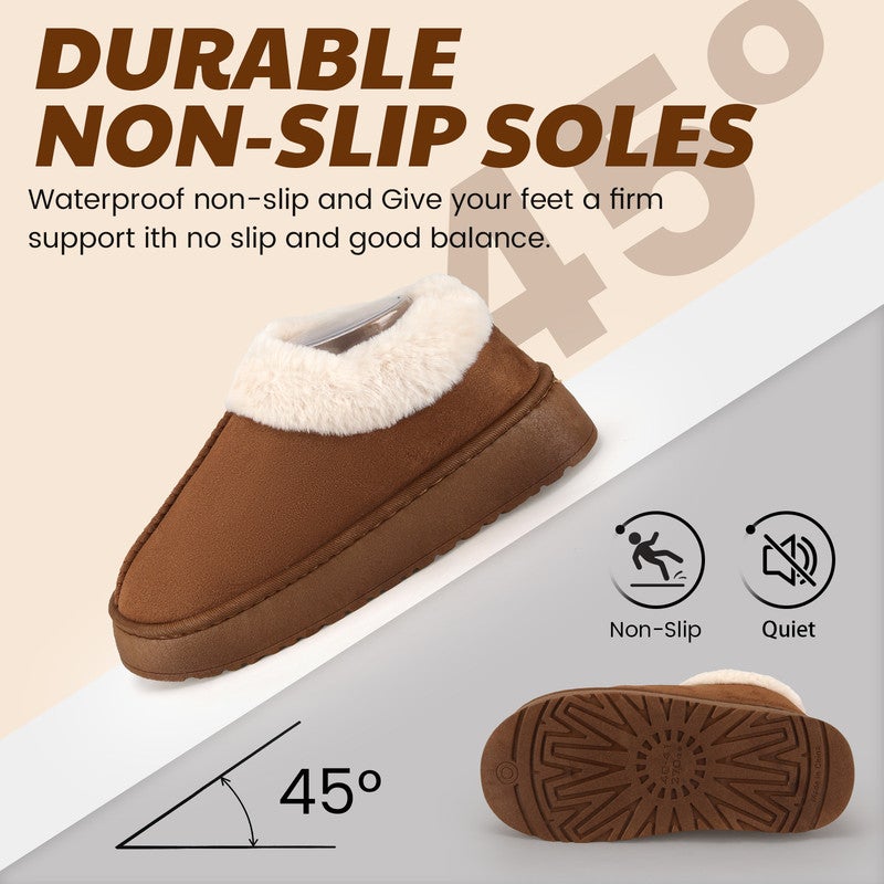 Lucky Kids Women’s Fuzzy Winter Slippers, Plush Faux Fur House Shoes with Memory Foam, Cozy Warm Indoor Slip-On Slippers with Non-Slip Sole, Cute Fluffy Home Shoes for Girls & Ladies - Image 4