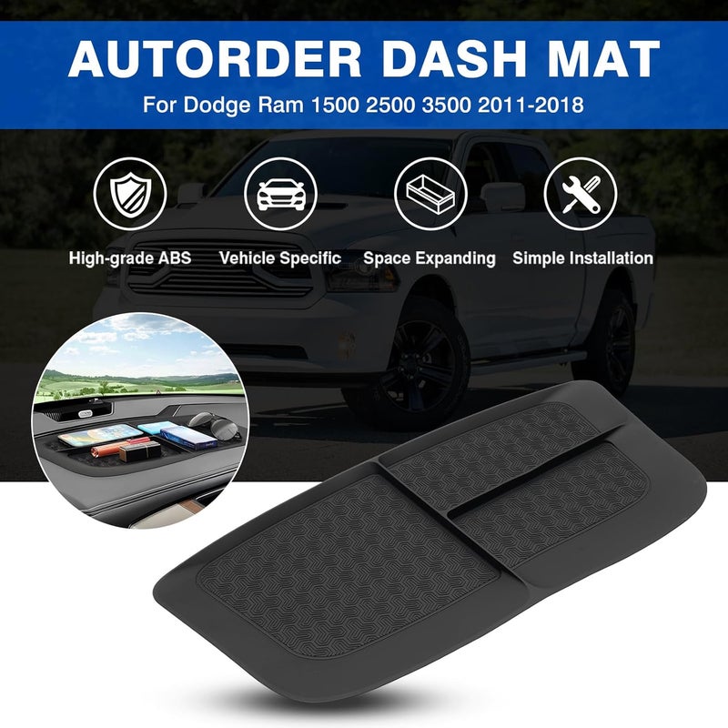 Autorder Anti-Slip Dashboard Mat for Dodge Ram - Image 2