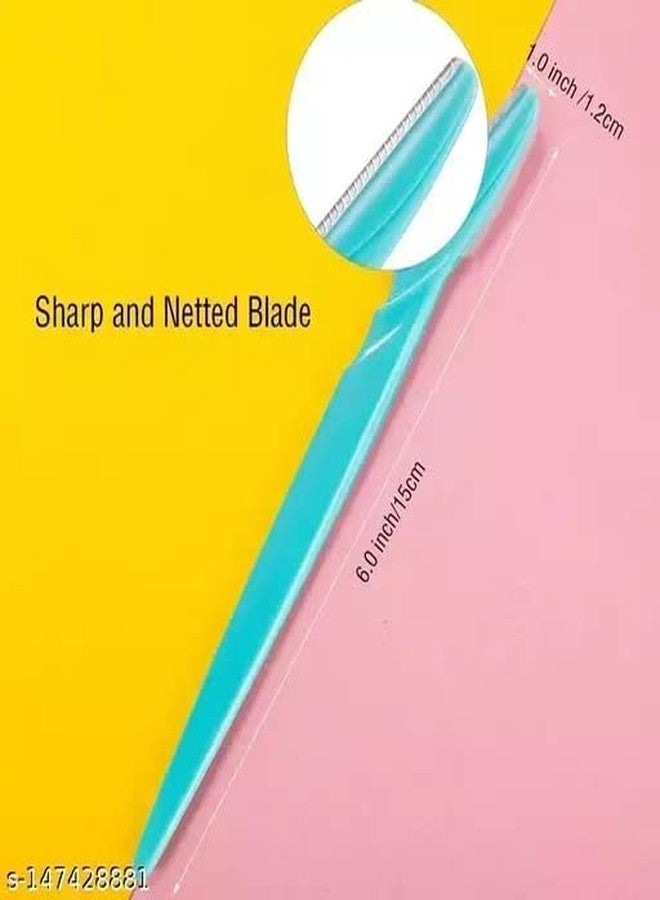 Gold Max 2pcs Face Hair Removing Tweezers Eyebrow Plucker Ingrown Hair Remover Stainless Steel Upper Lip, Eyebrow & Blackhead Remover with 3pcs Facial Razor - Image 2
