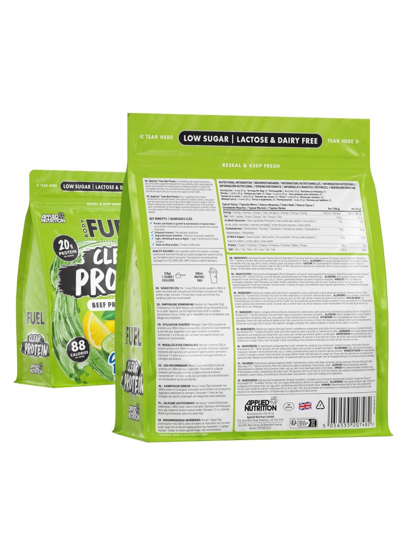 Applied Nutrition Bodyfuel Clear Beef Protein Isolate Citrus Burst Flavor 500g - Image 3