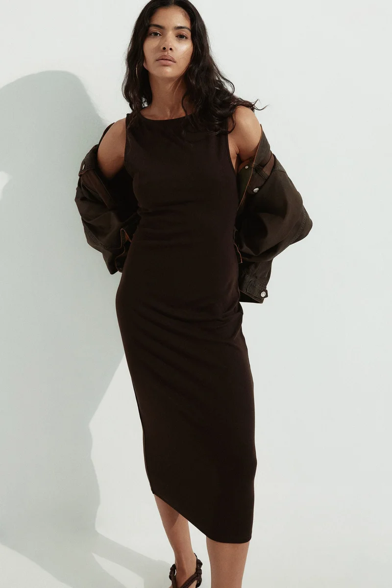 H&M Ribbed jersey midi dress