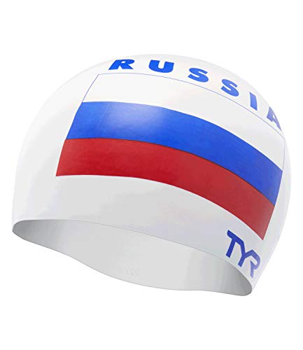 TYR Russia Silicone Adult Fit, White - Image 2