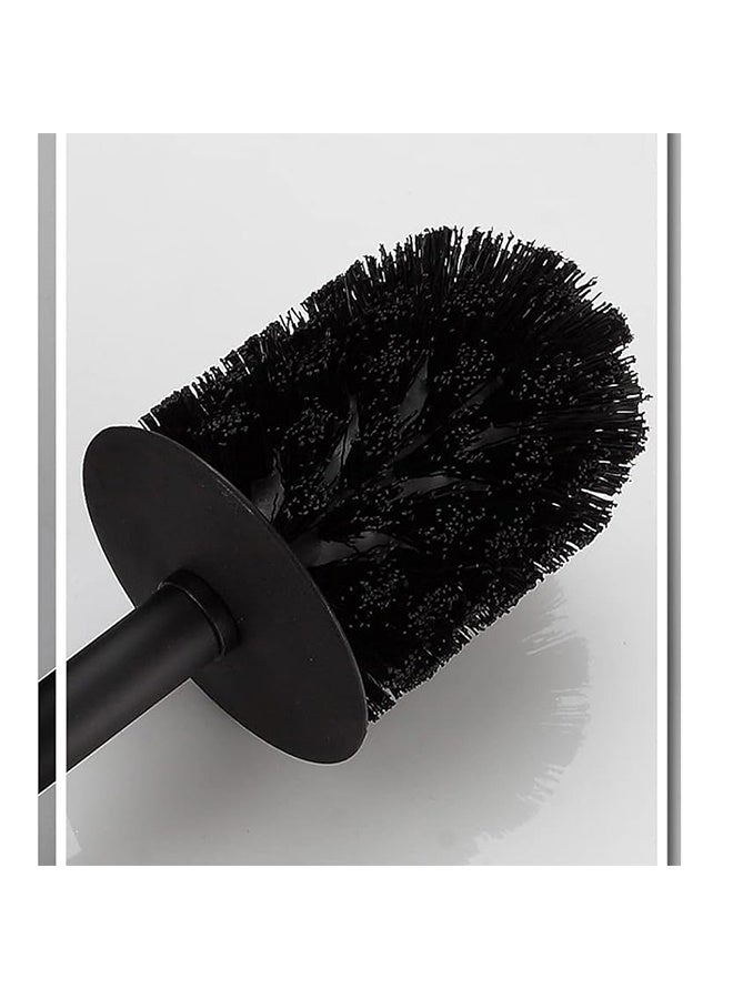 Toilet Brush and Holder Black Toilet Bowl Brush for Ceaning with Stainless Steel Handle Wall Mounted - Image 5