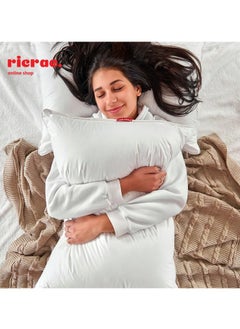 ريكراك وسادة فندقية فاخرة مريحة 50×70 سم - لمسة من الفخامة لنوم مثالي.  - Image 3