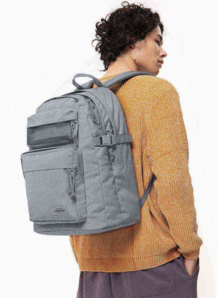 Eastpak Double Pro Sunday Grey Large 32L Backpack with Laptop Sleeve, Two Main Compartments, Front Zip Pockets & Adjustable Shoulder Straps - Image 5