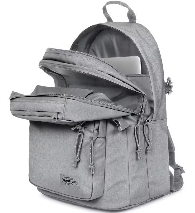 Eastpak Double Pro Sunday Grey Large 32L Backpack with Laptop Sleeve, Two Main Compartments, Front Zip Pockets & Adjustable Shoulder Straps - Image 3