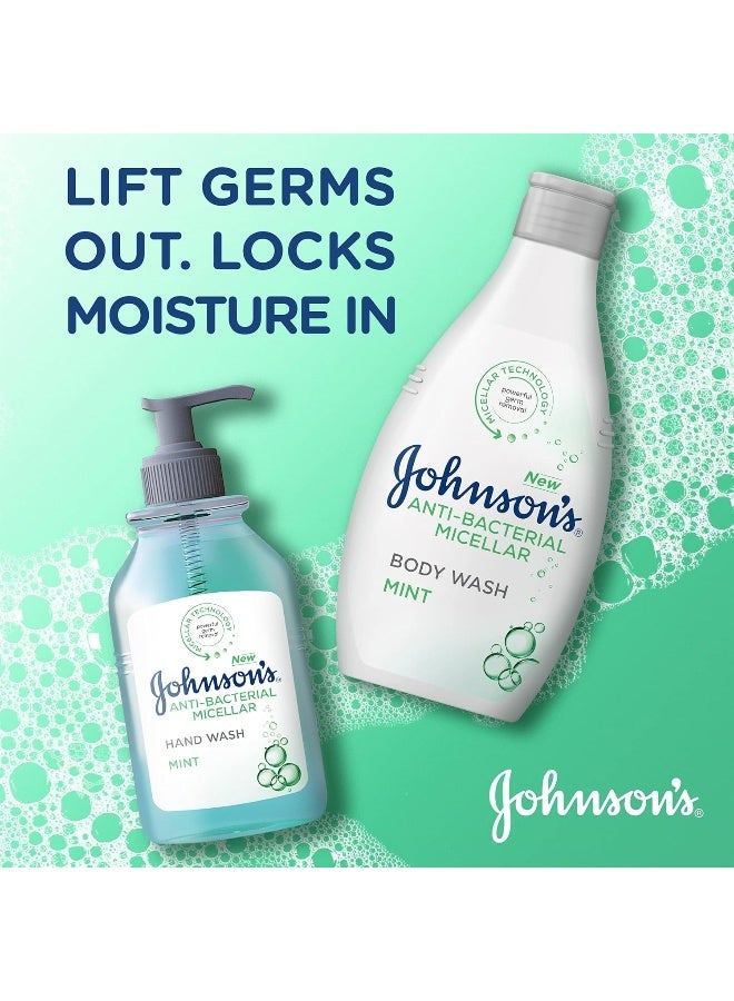 Johnson's Hand Wash Anti-Bacterial Micellar Mint Multicolour 500ml - Image 2
