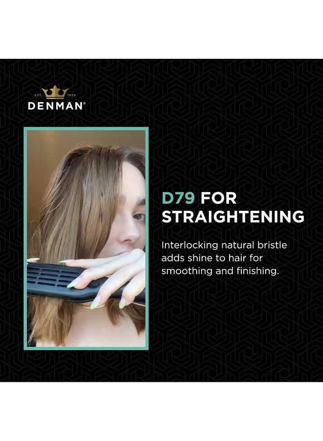 دنمان فرشاة فرد الشعر D79 الحرارية الخزفية - بشعيرات من الخنزير - للشعر العريض والمموج والمجعد والمتعرج - أسود - Image 2