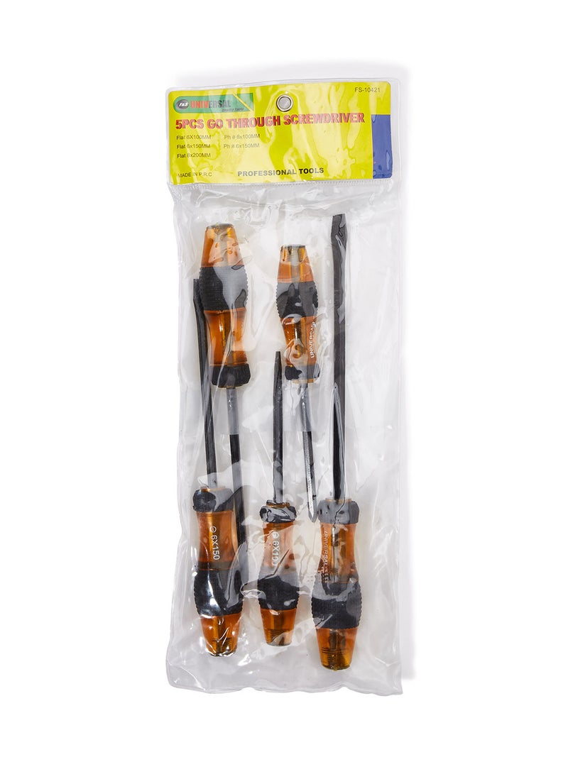 NIBEMINENT 5-Piece Go Through Screwdriver Set Multicolour - Image 3