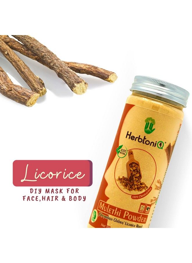 Herbtoniq ™ Combo Of 3 100% Natural Mulethi Powder(Licorice) 150G Hibiscus Flower Powder 150G Neem Leaf Powder 150G For Antidandruff Antifizz Hairfall Scalp Care Hair Pack (Pack Of 3450G) - Image 3