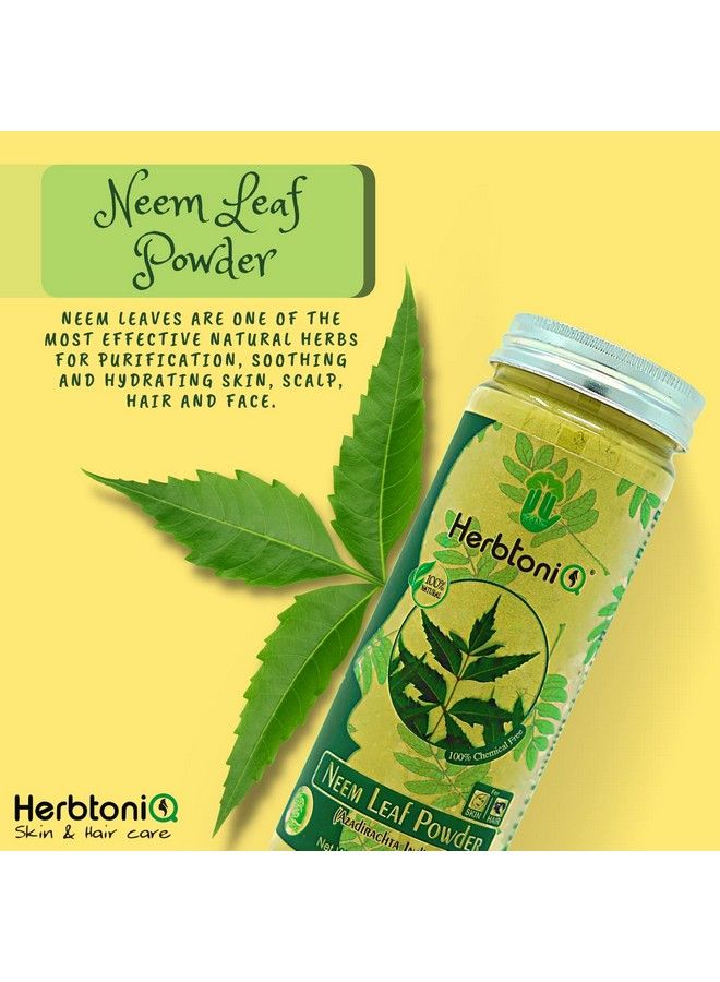 Herbtoniq ™ Combo Of 3 100% Natural Mulethi Powder(Licorice) 150G Hibiscus Flower Powder 150G Neem Leaf Powder 150G For Antidandruff Antifizz Hairfall Scalp Care Hair Pack (Pack Of 3450G) - Image 5