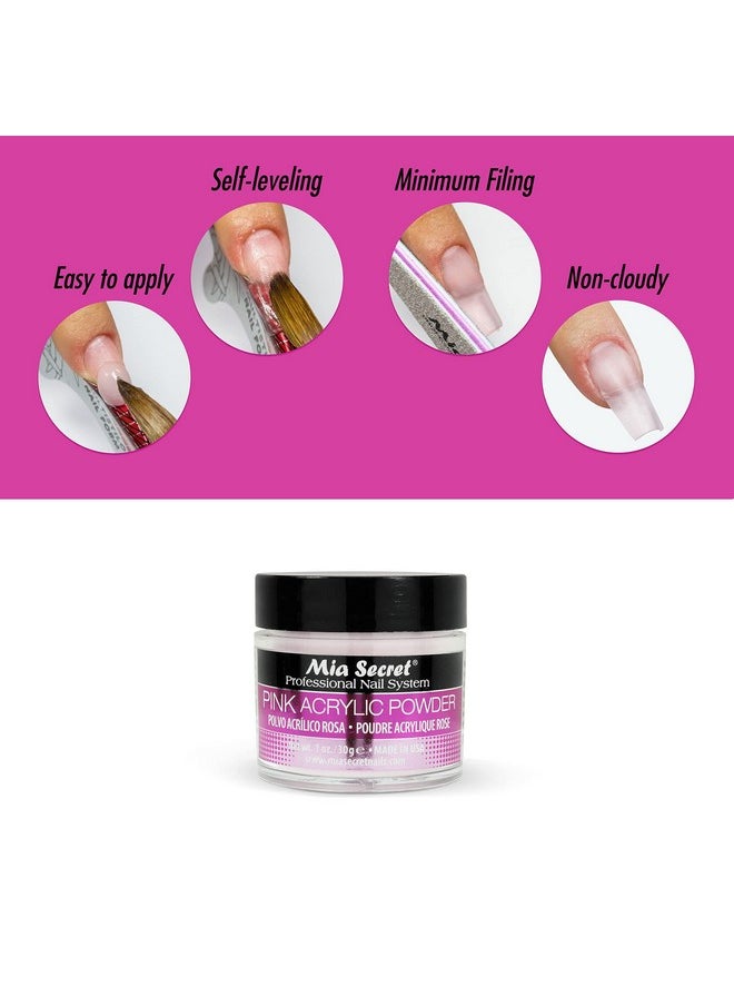 Mia Mia Secret Professional Acrylic Nail System Pink Acrylic Powder 1 OZ  - Image 5