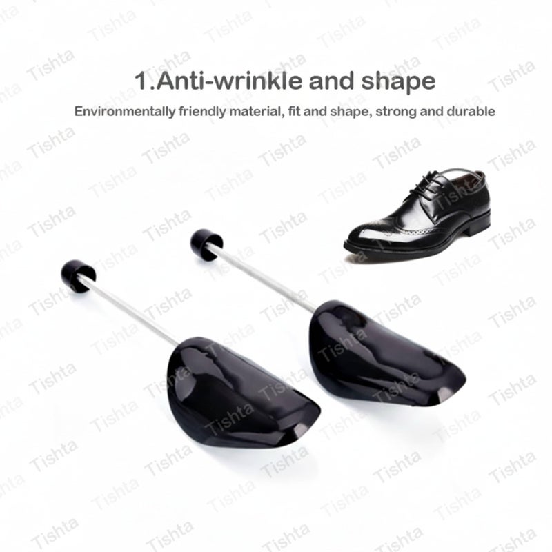 Tishta Shoe Tensioner & Mold for Cucci & Skin Wrinkles - Shoe Tree with Elastic Spring for Face Lifting Prevent Cracks, Toe Cracks, Strong Plastic Support for All Shoes Care and Store Safely - Image 2