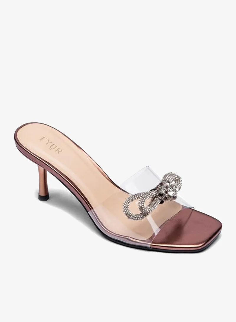 فايور Crystal Bow Mid-Heel Slide HL 95