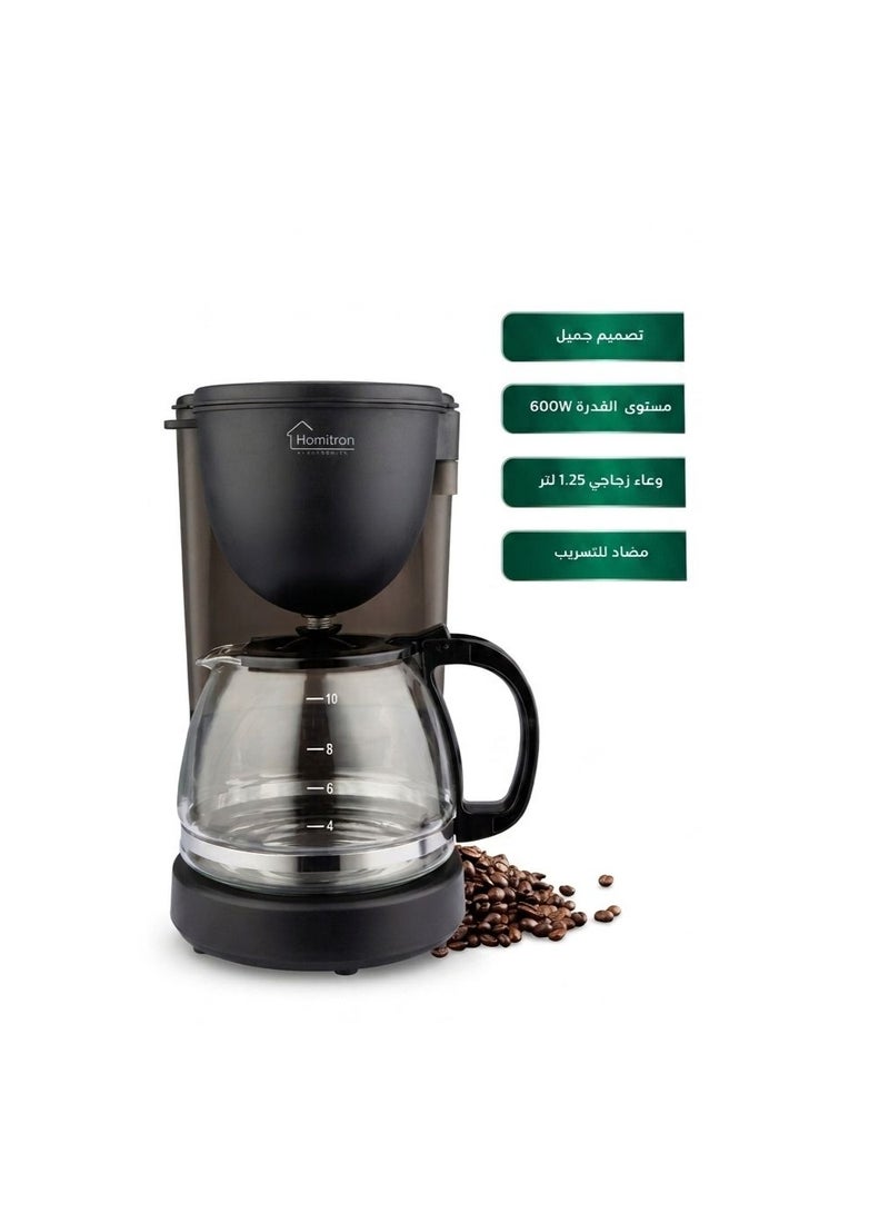Homitron Drip Coffee Maker with Glass Carafe - Image 2