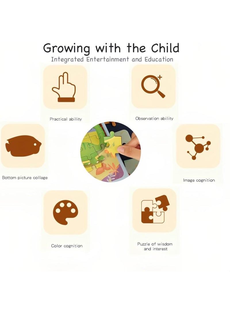 SOLARAE Ocean Puzzles Toys for 3 4 5 6 Year Old Boys and Girls, Magnetic Puzzle for Kids, Educational Games and Preschool Toys for Toddler, Magnet Puzzles for Kids Ages 3-5 - Image 5