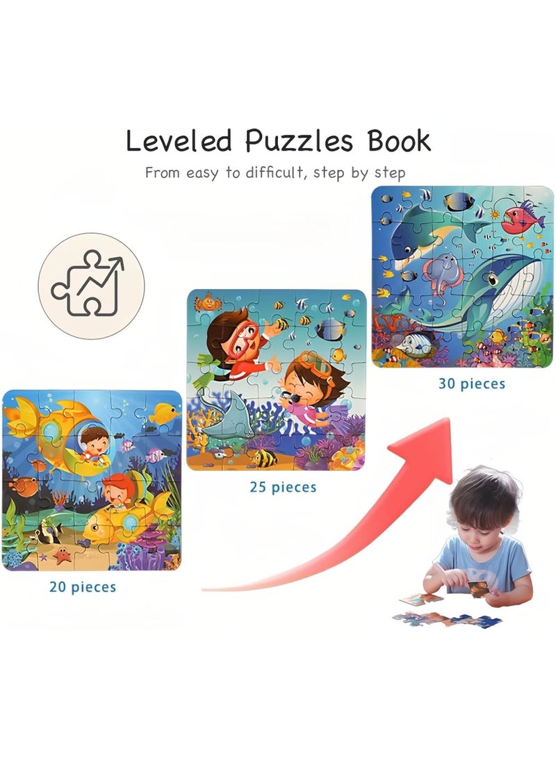 SOLARAE Ocean Puzzles Toys for 3 4 5 6 Year Old Boys and Girls, Magnetic Puzzle for Kids, Educational Games and Preschool Toys for Toddler, Magnet Puzzles for Kids Ages 3-5 - Image 3