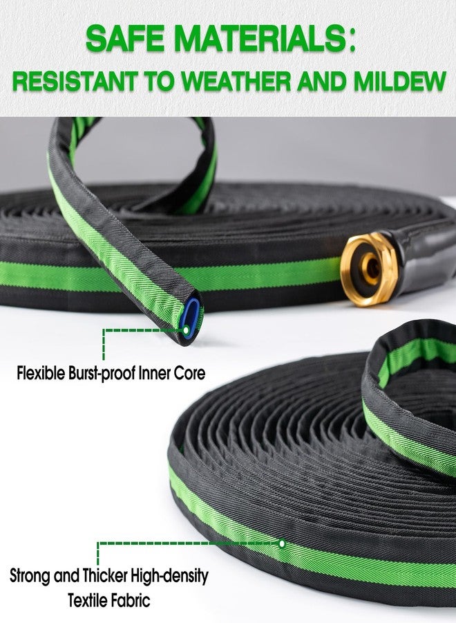 HODUP Garden Hose 50 FT- Sturdy, Flexible, Heavy-Duty, Lightweight, Kink-Free with 3/4" Aluminum Brass Fittings for Watering and Car Washing (black-green, 50 FT) - Image 4