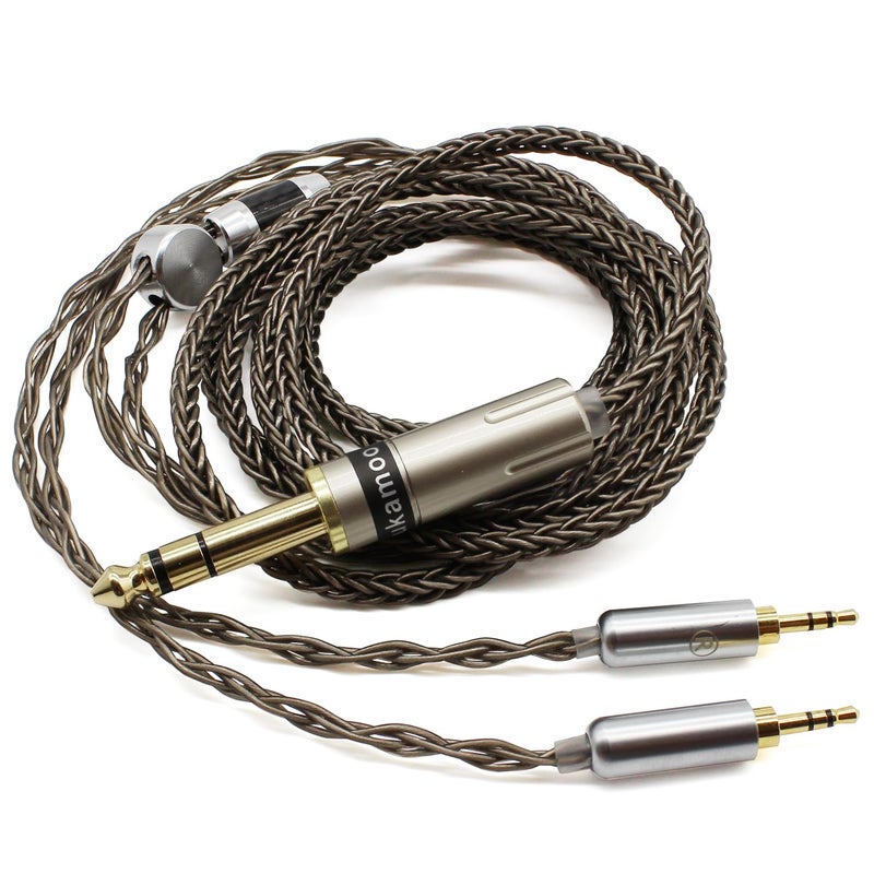 كابل ترقية صوتي مطلي بالفضة من ، قابل للاستخدام مع سماعات Hifiman HE4XX وHE-400i، بطول 1.6 متر، يحتوي على 8 أسلاك بقطر 3.6 مم (8 × (1 مم × 19 نواة))، يوفر جودة صوت عالية، نقية ومليئة بالتفاصيل الدقيقة؛ يدعم نقل الصوت بشكل فعال بين منافذ 6.35 مم و2.5 مم. - Image 1