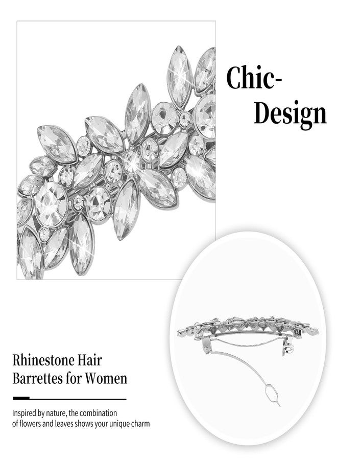 AMCAMI 11PCS Sliver Hair Clips，Rhinestone Hair Barrettes&Mini Flower Clips For Women， Fancy Flower Cute Hair Accessories For Wedding Bride Bridesmaid Prom - Image 2