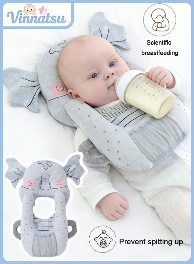 Vinnatsu Adjustable Baby Bottle Holder Nursing Pillow for Newborns Hands Free Self Feeding Support with Arm Relief Machine Washable Feeding Pillow for Stroller Car Travel Newborn Essentials Prevent Bottle Falling - Image 1