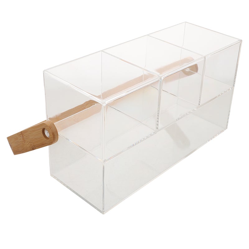Clear Organizer: Multi-Function Silverware Storage Box With Handle For Picnic Party And Dining Room - Image 3