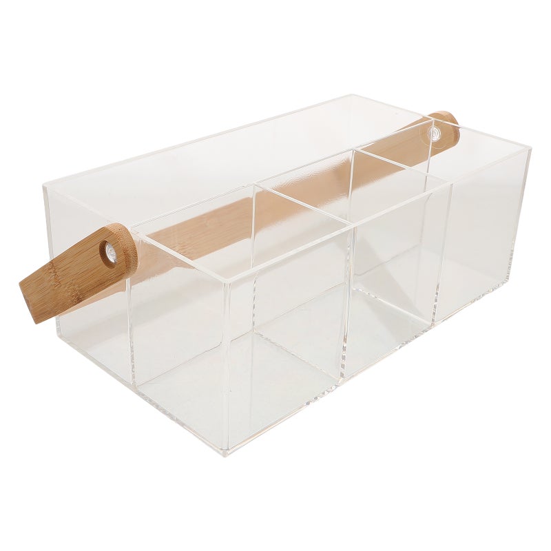Clear Organizer: Multi-Function Silverware Storage Box With Handle For Picnic Party And Dining Room - Image 4