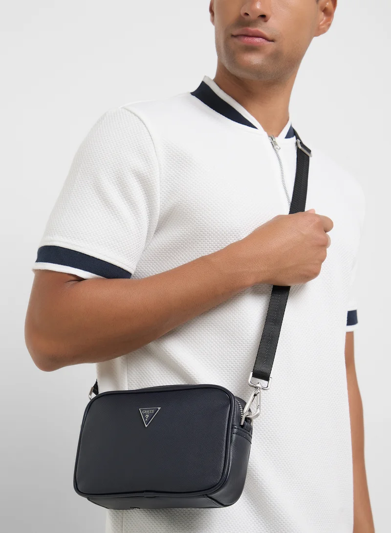 GUESS Logo Detail Zip Over Toiletry Bags