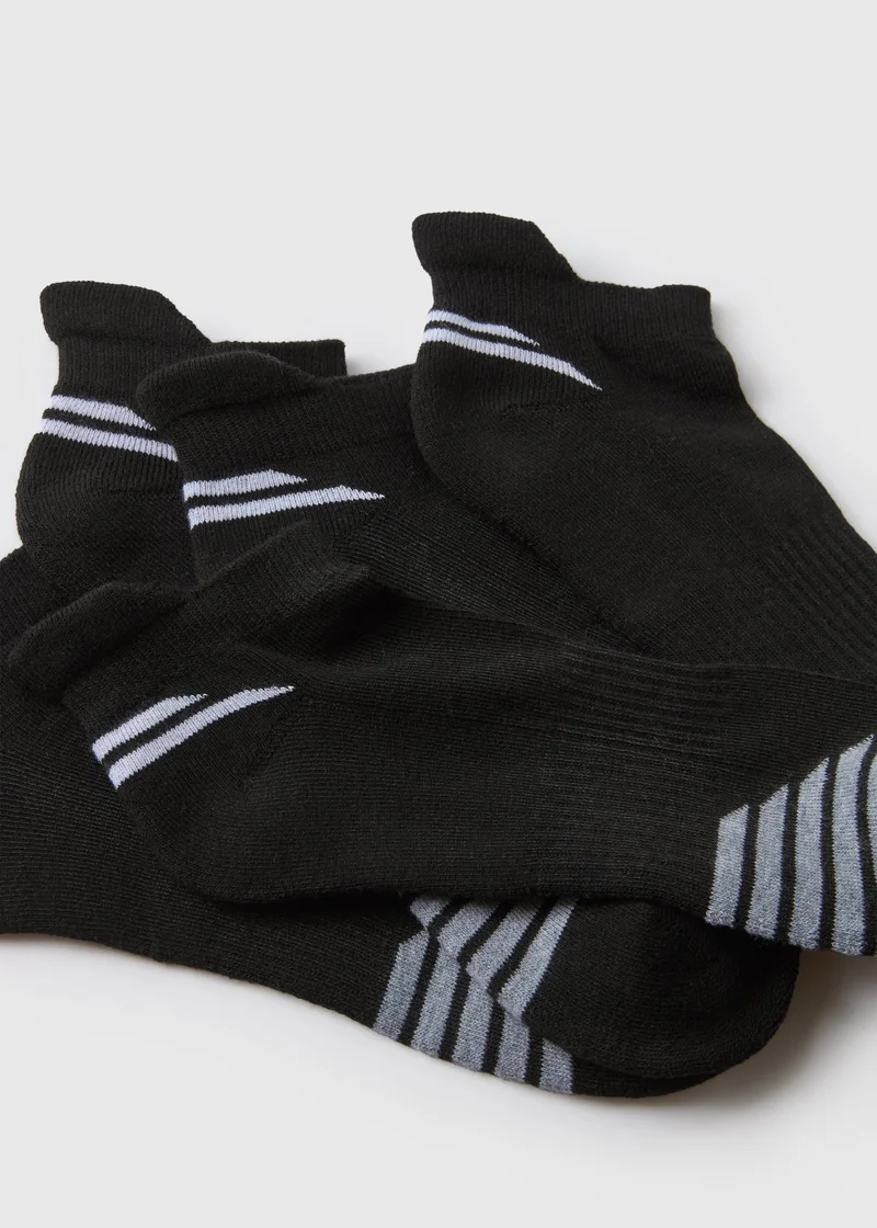 Matalan 5 Pack Black Trainer Socks