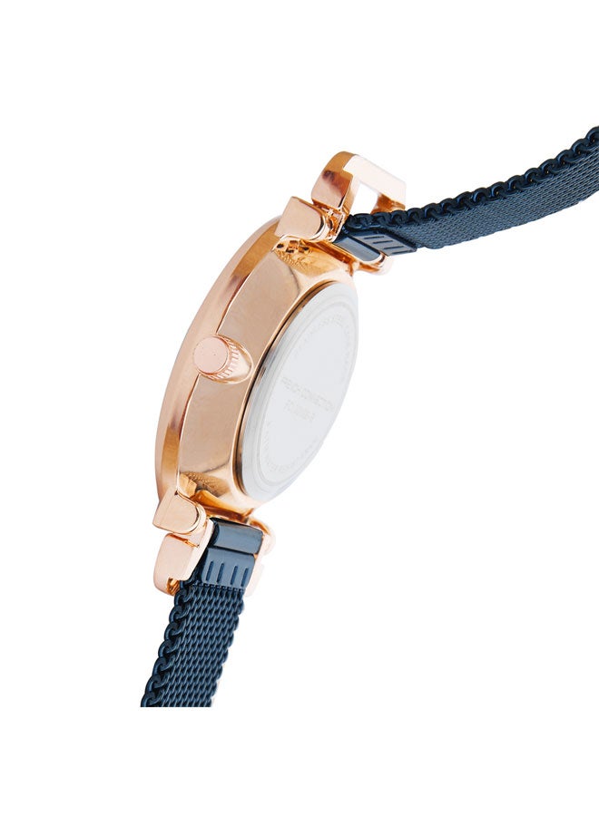 French Connection Blue Dial Blue Stainless Steel Bracelet Analog Watch for Women 34mm - Image 3