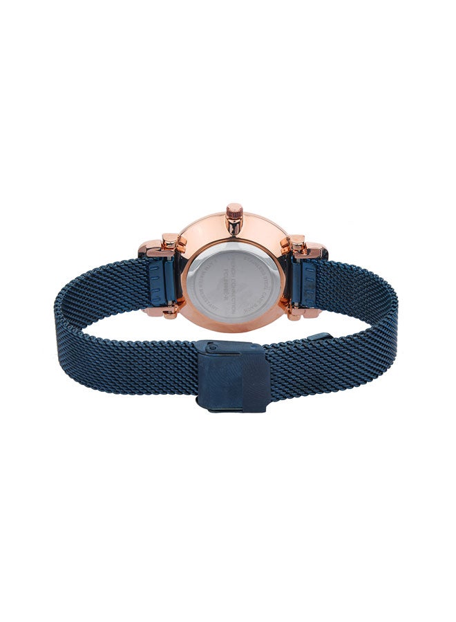 French Connection Blue Dial Blue Stainless Steel Bracelet Analog Watch for Women 34mm - Image 4