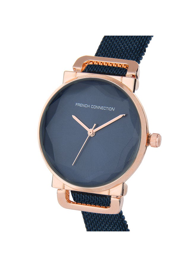 French Connection Blue Dial Blue Stainless Steel Bracelet Analog Watch for Women 34mm - Image 2