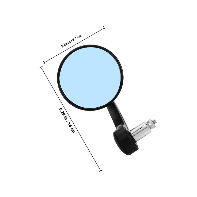 Vintage Black Motorcycle Rearview Mirrors 1 Pair Handlebar Replacement For Electric Scooter - Image 3