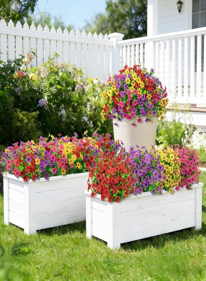 Besteek 20 Bundles Artificial Flowers for Outdoors, Fake Silk Flowers UV Resistant Faux Realistic Plastic Plants for Spring Summer Porch Patio Garden Planter Window Box Home Decor, Mixed Color - Image 4