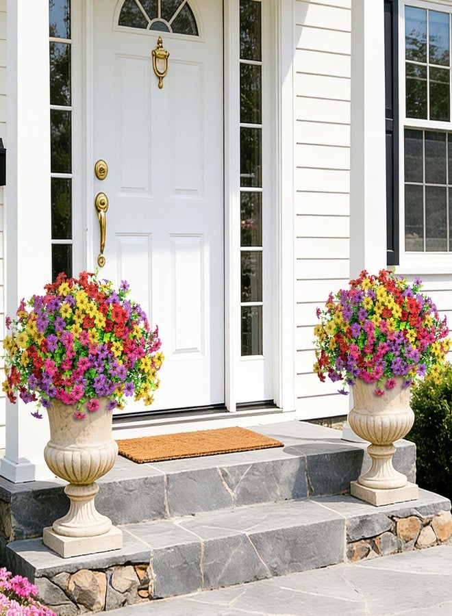 Besteek 20 Bundles Artificial Flowers for Outdoors, Fake Silk Flowers UV Resistant Faux Realistic Plastic Plants for Spring Summer Porch Patio Garden Planter Window Box Home Decor, Mixed Color - Image 3