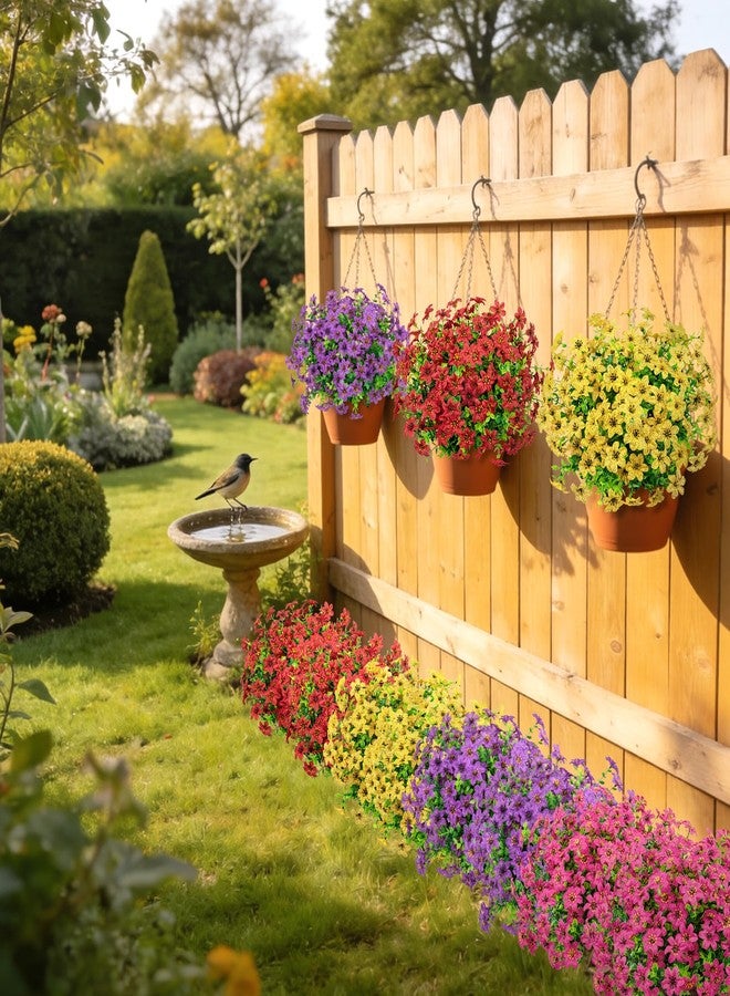 Besteek 20 Bundles Artificial Flowers for Outdoors, Fake Silk Flowers UV Resistant Faux Realistic Plastic Plants for Spring Summer Porch Patio Garden Planter Window Box Home Decor, Mixed Color - Image 5