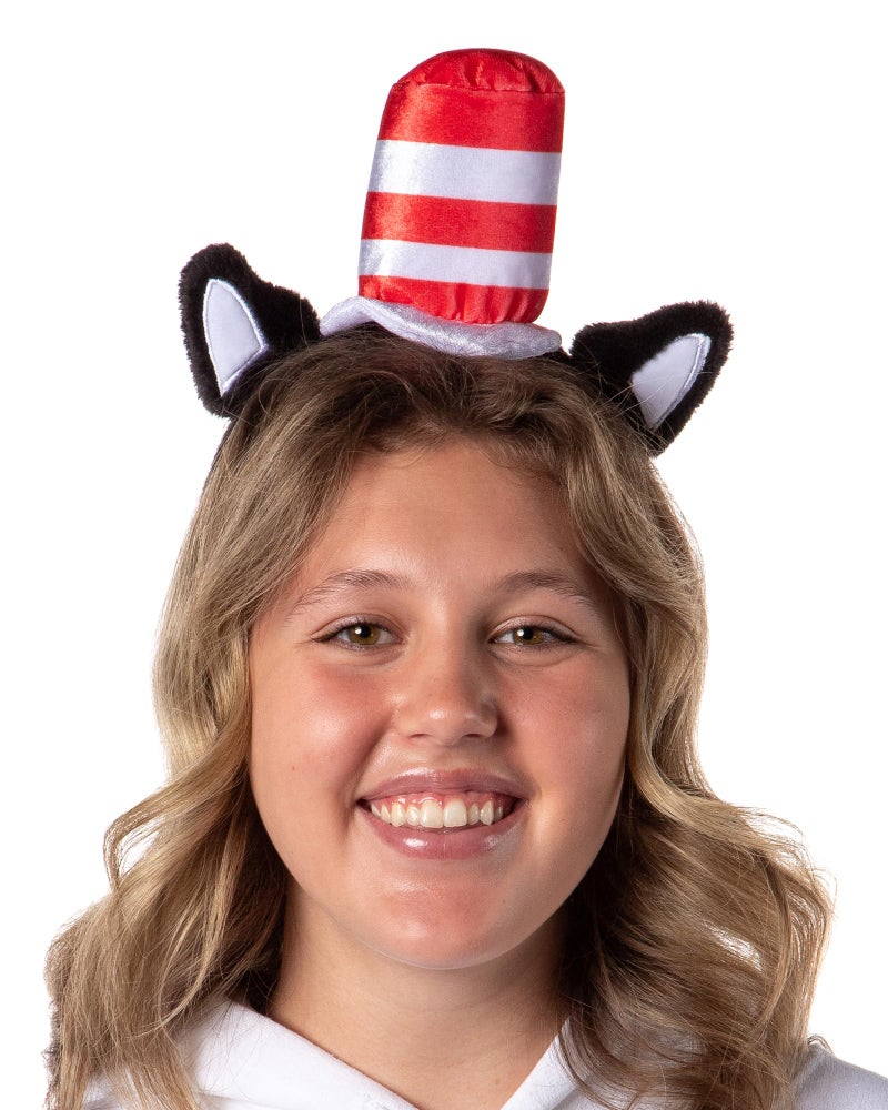 Bioworld Dr. Seuss Cat In The Hat Costume Hair Accessories Headbands For Women Men - Image 2