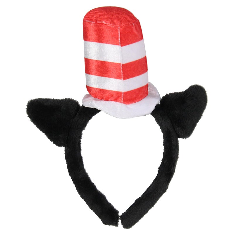 Bioworld Dr. Seuss Cat In The Hat Costume Hair Accessories Headbands For Women Men - Image 4