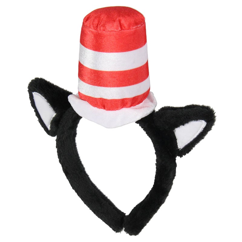 Bioworld Dr. Seuss Cat In The Hat Costume Hair Accessories Headbands For Women Men - Image 3