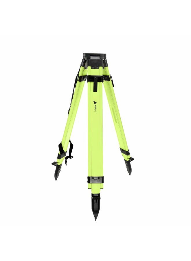 AdirPro Hi -Vis Green Aluminum Tripod with Quick Clamp - Construction and Surveying Equipment - Adjustable Sturdy Lightweight Support Base - Image 1