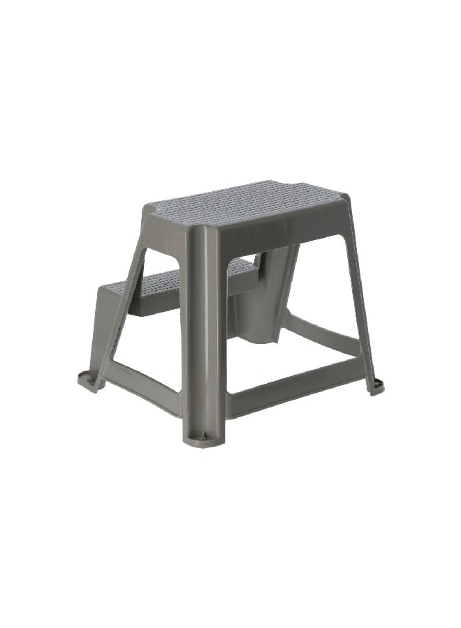 GRACIOUS LIVING Living Durable High Quality Material Compact Double Step Stool Grey 60.96 cm 94048-4C - Image 4