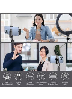 Generic Wireless Lavalier Microphone for iPhone iPad, Plug and Play Mini Mic with Charging Bin Earbud for YouTube TikTok Live Streaming Gaming (2 Lightning Mics)  - Image 2