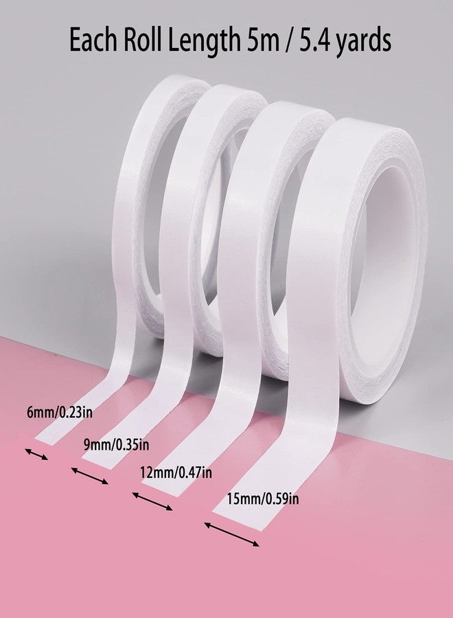 Lzerking Double-Sided Tape for Arts, Crafts, Scrapbooking DIY, Arts, Office & Home Supplies Easy to Tear 24 Rolls (6mm/9mm/12mm/15mm) - Image 5
