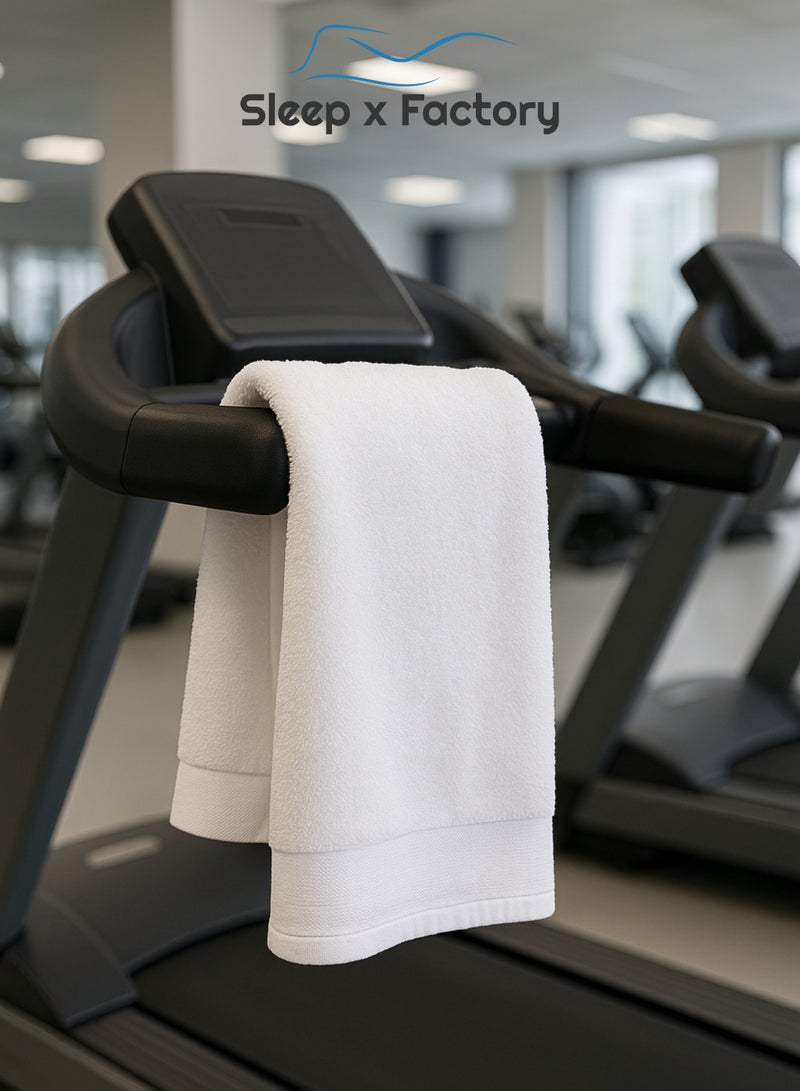 Sleep x Factory White Bath Sheet – 100% Cotton, Extra-Large, Soft & Absorbent – 90x180 cm - Image 5